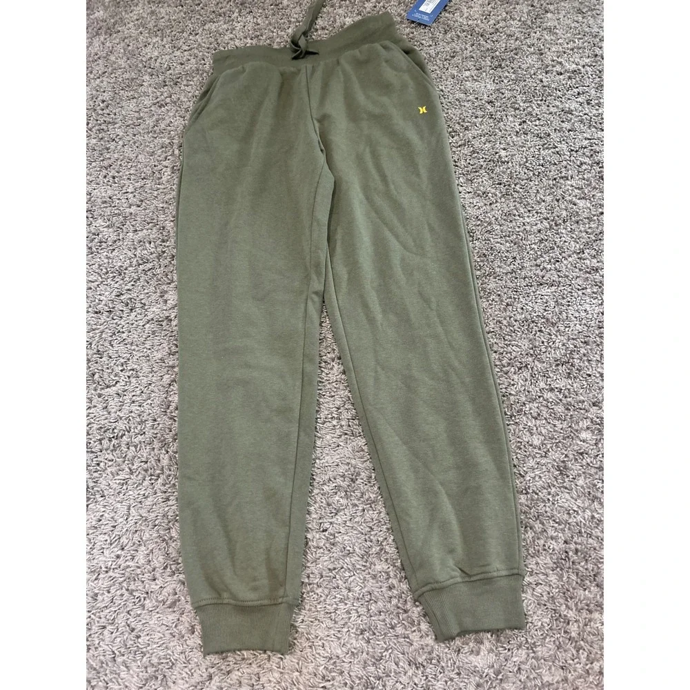 Hurley Mens Fleece Joggers Olive Grove Green Sweatpants XS‎ TFH00446M NEW